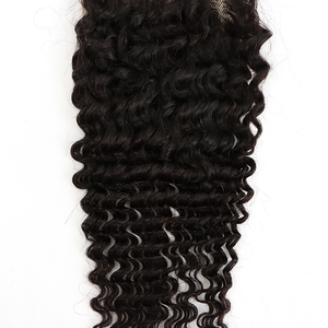 Chiusura in pizzo 4x4 5x5 in capelli umani vergini brasiliani naturali al <span class=keywords><strong>100</strong></span>% con cuticole allineate, solo chiusura in pizzo - Product Image 3