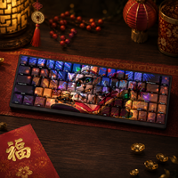 Custom Anime Fantasy Cat 68 Key Side Printed PBT Dye Sublimation OEM Profile Mechanical Gaming Keyboard Keycap Set