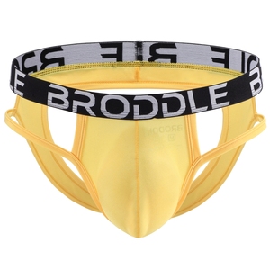 New Design <strong>Men's</strong> Sexy Panties Jockstrap Yellow Color See-Through Mesh U Shaped Pouch Thong <strong>Underwear</strong> - Product Image 5