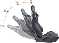 Sièges de course universels réglables de luxe en PVC noir JBR1088, non étanches, pour simulateur de course automobile