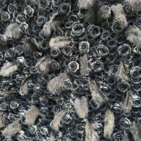 Dinding Bunga Buatan 3D 5D Campuran Kustom untuk Dekorasi Pernikahan, Acara, Pesta, Natal dengan Latar Belakang Hitam