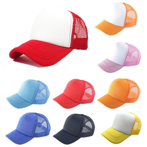 Hn0001 Blanco Mooi Team Sport Honkbal Mesh 5 Panel Effen Hoed Geventileerde Koepel Cashew Bloemen Trucker Hoeden Pet - Product Image 2