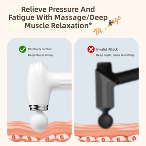 Masseur musculaire sans fil portatif à percussion, 6 vitesses, moteur sans balais, rechargeable par USB, silencieux, 6 têtes, pour <span class=keywords><strong>massage</strong></span> des tissus profonds - Product Image 6