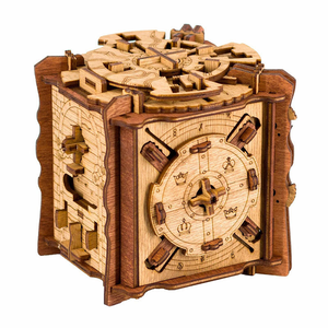 YUESHEN Custom IDventure Trial of Camelot Caja de rompecabezas de madera mecánica de escape, Caja de rompecabezas de madera con piezas mecanizadas por CNC - Product Image 1