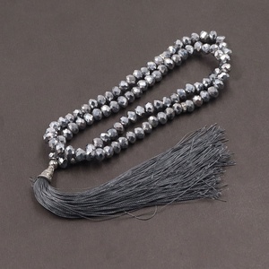 <strong>Silver</strong> Crystal Children's Religious Beaded Bracelet <strong>Rosary</strong> Tasbeeh 99pcs <strong>Beads</strong> Long Silk Tassel Prayer <strong>Beads</strong> - Product Image 3