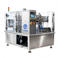 Machine d'emballage rotative pour sachets préformés de poudre de soupe et de pré-mélanges de boissons instantanées, remplissage et scellage automatiques de sachets