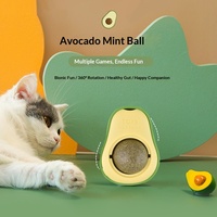 Jouet à mâcher rotatif en argentier pour chat, en forme de boule d'avocat, écologique, durable, pour l'enrichissement et les soins dentaires, nouveauté personnalisable, vente en gros