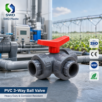 Vanne à boisseau sphérique manuelle en PVC plastique de 1/2'' à 2'' OEM pour l'irrigation et l'alimentation en eau, certifiée CE, résistante à la corrosion