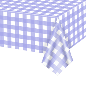Eco-Friendly Plastic Square Tablecloths-Waterproof & Oilproof Disposable for Wedding Banquet <b>Outdoor</b> Parties with Custom Logo - Product Image 1