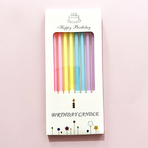 6 piezas por caja, decoración delgada para hornear pasteles, vela, ambiente de fiesta, velas para Pasteles de cumpleaños - Product Image 6