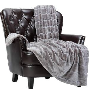 <span class=keywords><strong>Manta</strong></span> de visón aterciopelada y piel con punta de escarcha sintética suave y lujosa para sofá, silla, sofá, cama y sala de estar, <span class=keywords><strong>manta</strong></span> Reversible marrón - Product Image 6
