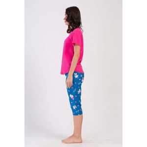 Combinaison de nuit ovale à manches courtes et col rond pour femme - Product Image 2