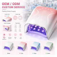 Étiquette personnalisée Séchoir à ongles UV puissant 115W professionnel rechargeable Lampe UV à ongles LED pour salon
