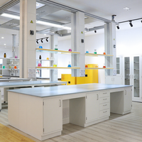 Banc de laboratoire moderne en acier pour écoles et hôpitaux avec plan de travail en céramique - Conception facile à nettoyer