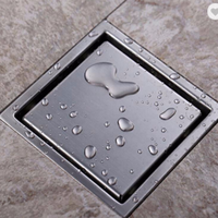 Desagüe de suelo de baño de alta calidad, drenaje de acero inoxidable, inserto de azulejo del Suelo, colador de ducha de latón dorado negro, desagüe de suelo