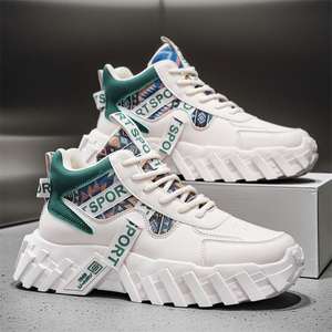 Chaussures de sport respirantes pour hommes avec doublure en peluche, chaussures décontractées pour la marche et la course avec semelle en caoutchouc antidérapante et rehaussante - Product Image 5