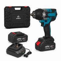 Clé à chocs électrique professionnelle sans balais 21V, kit DIY avec embout 1/2, couple 700N, comprend forets, douilles et 2 batteries, livraison rapide