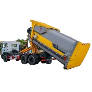 Best Selling Dustbin Movable HOWO 4x2 Hook Lift Hydraulic Arm Garbage Refuse Truck