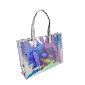 Venta al por mayor de alta calidad reutilizable clara de pvc personalizado impreso bolsa de - Product Image 1