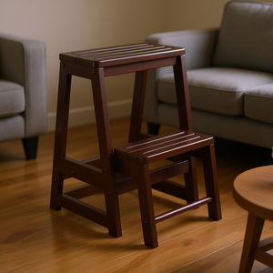 <b>Step</b> <b>Stool</b> Wood 2 Tier Modern Design Home Furniture Living Room Daily Use Durable Contemporary Style - Product Image 2