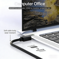 Câble adaptateur Mini DisplayPort DP Thunderbolt vers HDTV HD 4K*2K 30HZ Or