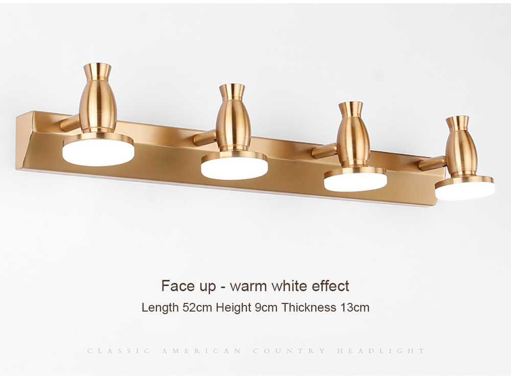 Modern decorative Mirror wall lamp Fixture waterproof gold led bathroom vanity lighting