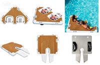 Plateforme flottante gonflable sur mesure avec emplacements pour jet-skis en forme de U, plateforme aquatique en PVC pour piscine, lac, marina