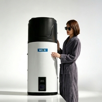 Pompe à chaleur air-eau en acier inoxydable 100L, R134A, contrôle LCD/WiFi, haute efficacité, utilisation extérieure autonome, certifiée CE