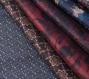 Prix usine 190T taffetas couleur unie motifs de gaufrage personnalisés tissu de doublure en taffetas de Polyester avec des frais de main parfaits - Product Image 4