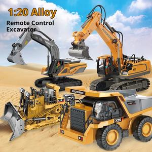 Rcショベル玩具リモコントラック掘削機セット音楽/音合金シミュレーションアプリ制御100mレンジ屋内屋外用 - Product Image 5