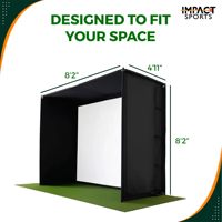 Kit Completo de Simulador de Golf Impact Sport - Modelo IMP005 - Incluye Pantalla de Impacto, Estructura de Acero y Sistema de Bungee