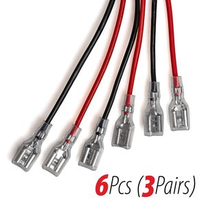 6,3 мм быстросъемный провод 18 Awg соединительные разъемы динамик с одной головкой обжимной клеммой изоляционный рукав с красным и черным - Product Image 2