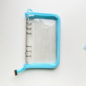 Bán Sỉ Bìa Đựng Sổ Tay A5 Lấp Lánh Bằng Nhựa Pvc Bìa Đựng Sổ Kế Hoạch Bằng Nhựa Trong Suốt Kèm 6 Vòng Chất Kết Dính Có Khóa Kéo - Product Image 6