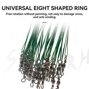 Línea de pesca de acero anti-mordeduras con eslabones giratorios, alambre de plomo, accesorio de pesca de 15CM-30CM - Product Image 4
