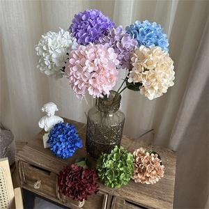 ดอกไฮเดรนเยียสีขาวชมพู ผ้าไหม ขายดี สำหรับตกแต่งงานแต่งงาน วันแม่ คริสต์มาส และปีใหม่ - Product Image 4