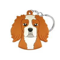 Porte-clés en caoutchouc PVC souple professionnel en forme d'animal de compagnie