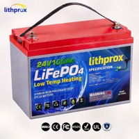 Batterie au phosphate de fer et de lithium de qualité A 24V 100AH 6000+ cycles profonds Marine CAN Bus Smart BMS M8 Terminal CE RoHS IP67 OEM ODM