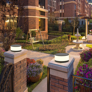 LED jardín Luz de decoración patio camino impermeable al aire libre <span class=keywords><strong>Pilar</strong></span> lámpara para patio cerca <span class=keywords><strong>el</strong></span> camino Solar poste de luz - Product Image 5