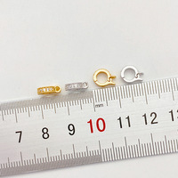 Pendentif à breloque plaqué or 18 carats avec zircon pavé pour la fabrication de bijoux DIY, attache perle, clip de fixation pour colliers et bracelets en laiton
