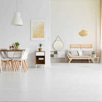 Sol Deluxe Blanc PVC Simple Intérieur B1 Appartement Auto-adhésif Antistatique Vinyle SPC Plancher Large Zone pour 5 + Ans