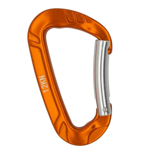 Mosquetón de Aluminio Anodizado Tipo D de 12KN Personalizado al por Mayor, Gancho de Escalada con Cierre Rápido - Product Image 1