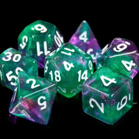 Jouets portables, jeu de dés personnalisés avec paillettes, en acrylique, pour les jeux de rôle Dungeons and Dragons, jeu de dés pour jeux de société