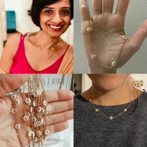 Nouveau mignon fleur minuscule perle tour de cou perlé superposition perles de mariée clavicule chaîne collier pour les femmes cadeau - Product Image 6