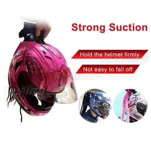 Trenzas de cola de caballo de 24 pulgadas para casco de motocicleta para mujer, trenzas de cola de caballo para moto con ventosa - Product Image 3