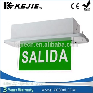 Kejie IP20 <span class=keywords><strong>señal</strong></span> de <span class=keywords><strong>emergencia</strong></span> led empotrada <span class=keywords><strong>salida</strong></span> hoja con botón de prueba - Product Image 2