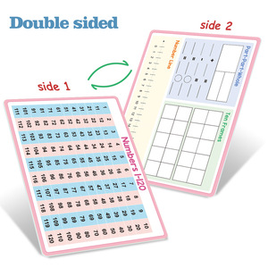 Hai mặt bảng số A4 có thể tái sử dụng toán học có thể ghi bổ sung/trừ Thực Hành Viết Bảng giấy - Product Image 4