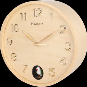 Wooden Wall Clock Round Quartz Battery Powered Minimalist Design For Home Office Decor - Product Image 2