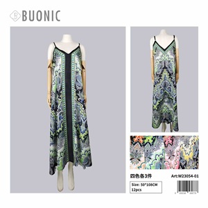 Buonic Copricostume da Spiaggia Estivo da Donna 50x108cm Colori Misti Tunica Casual per Costumi da Bagno Sarong W23054-01 - Product Image 3