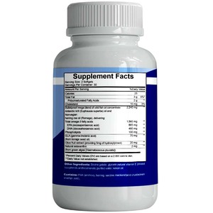 Complexe Premium Oméga Krill, Mélange d'<span class=keywords><strong>Huile</strong></span> de Krill de l'Antarctique et d'<span class=keywords><strong>Huile</strong></span> de Poisson avec Extrait d'<span class=keywords><strong>Olive</strong></span>, EPA DHA, Complément Alimentaire Naturel, 60 Gélules Molles - Product Image 3