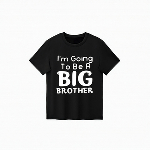 Camiseta informal con cuello redondo y manga corta con estampado de I'm Going To Be A Big Brother para niños - Product Image 3